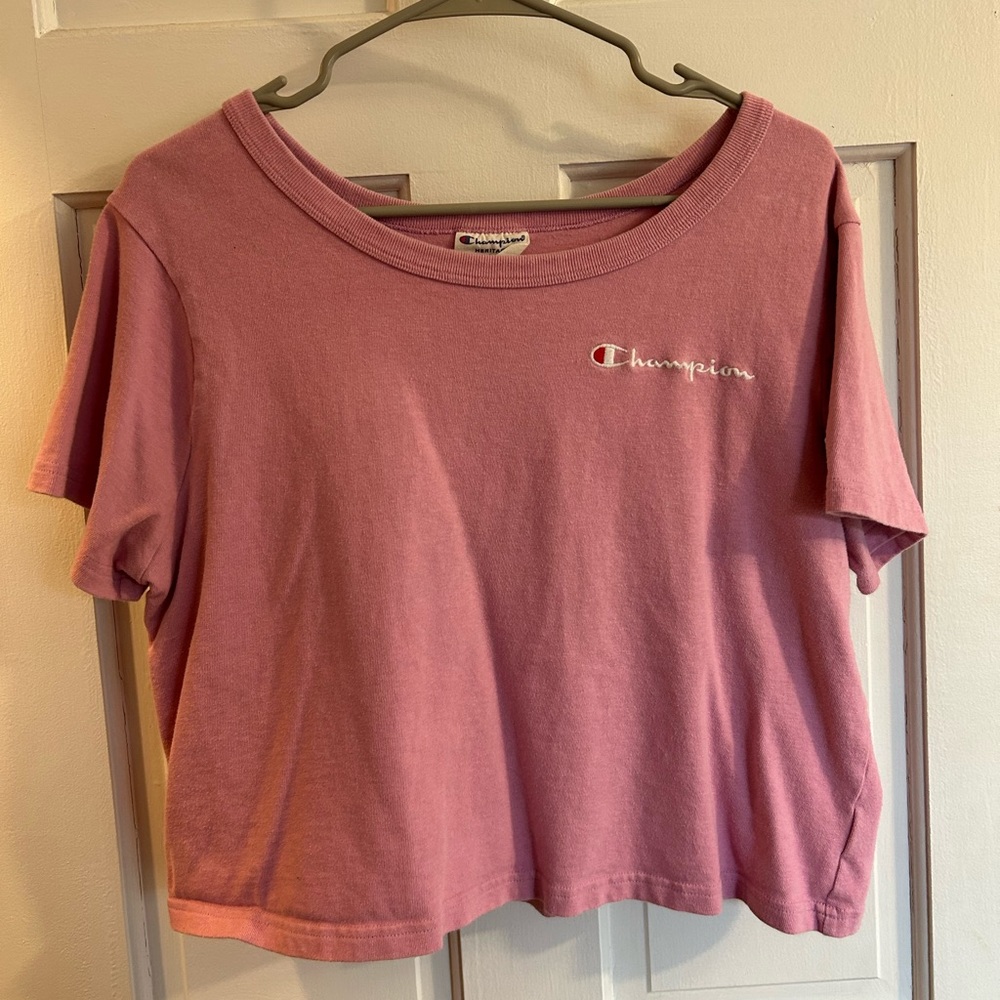 Champion Pink Cropped T-Shirt